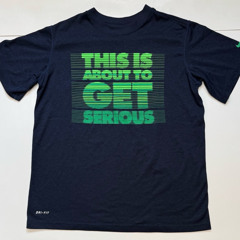 Nike Dri-Fit Navy Blue Graphic T-Shirt